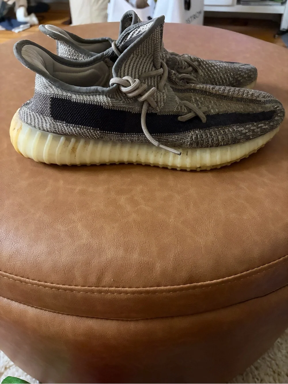 Yeezy Boost 350 V2 Gray and Black Knit Sneakers